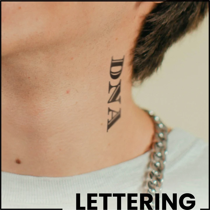 Lettering tattoo style