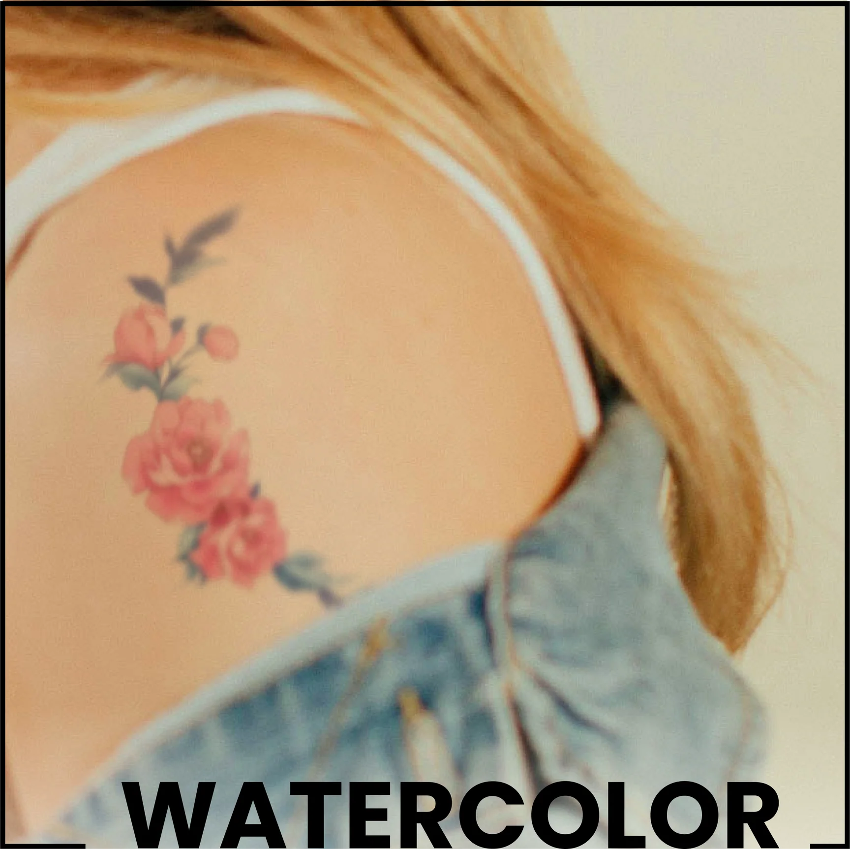 Watercolor tattoo style